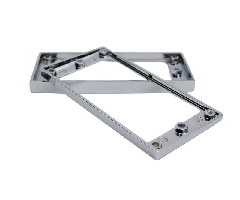 Guyker Flat Metal Humbucker Pickup Mounting Ring Set - Bridge Neck Pickups Cover Frame Replacement Part for Electric Guitar or Precision Bass(2PCS, Chrome) - Image 4